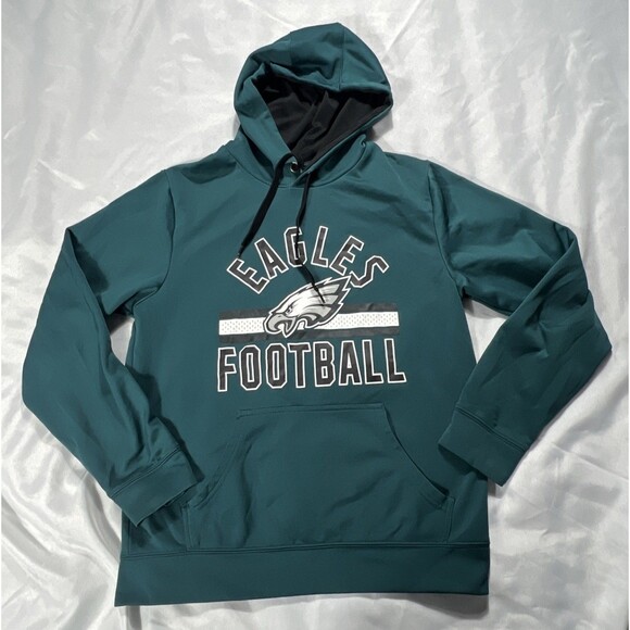 Philadelphia Eagles Football Men's Med Green NFL Team Apparel Hoodie Sweatshirt - Picture 1 of 10